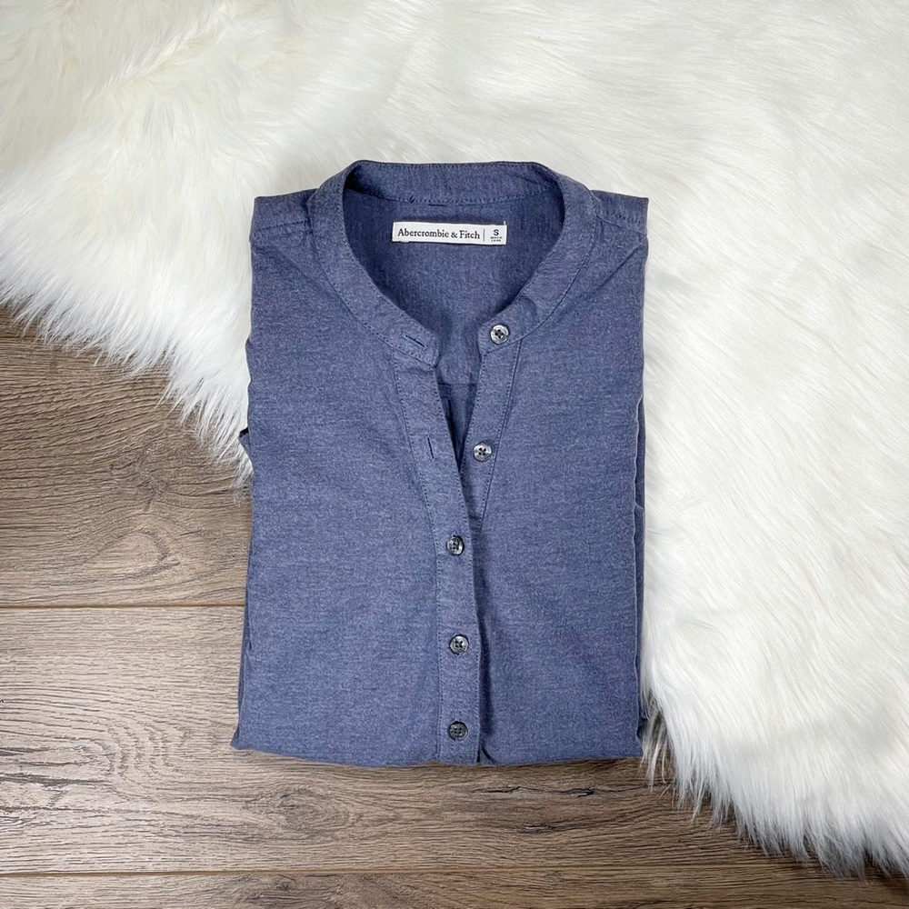 A&F | Banded Collar Popover Shirt